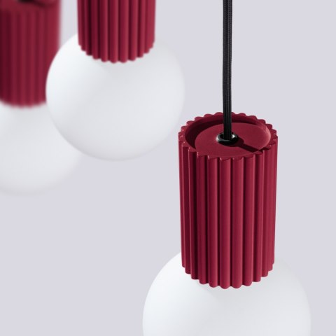 Sollux Lighting Lampa wisząca HALO 3L burgund