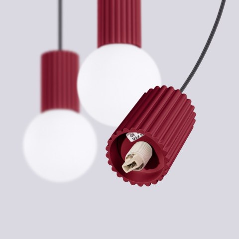 Sollux Lighting Lampa wisząca HALO 3L burgund