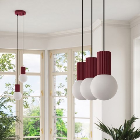 Sollux Lighting Lampa wisząca HALO 3L burgund