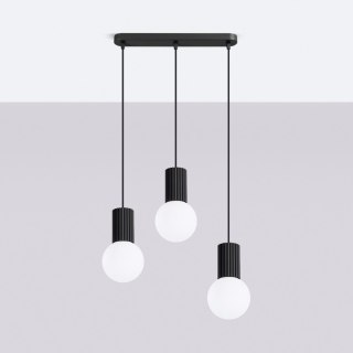 Sollux Lighting Lampa wisząca HALO 3L czarna