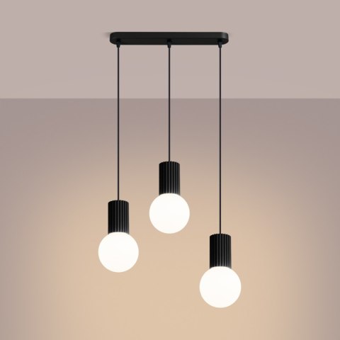 Sollux Lighting Lampa wisząca HALO 3L czarna