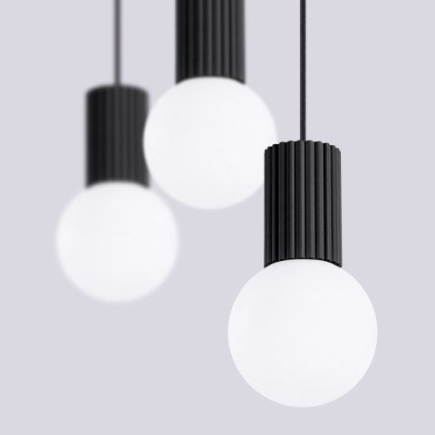 Sollux Lighting Lampa wisząca HALO 3L czarna