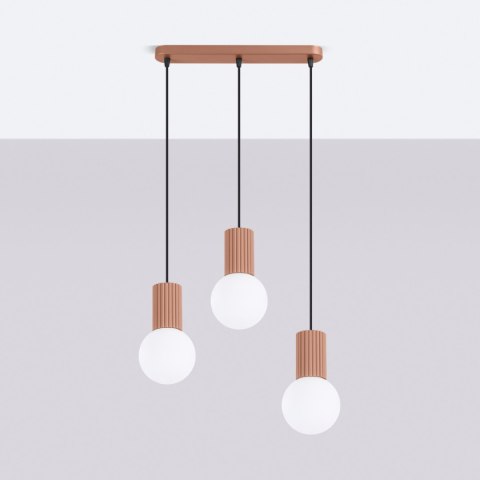 Sollux Lighting Lampa wisząca HALO 3L mocca