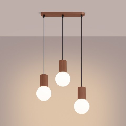 Sollux Lighting Lampa wisząca HALO 3L mocca