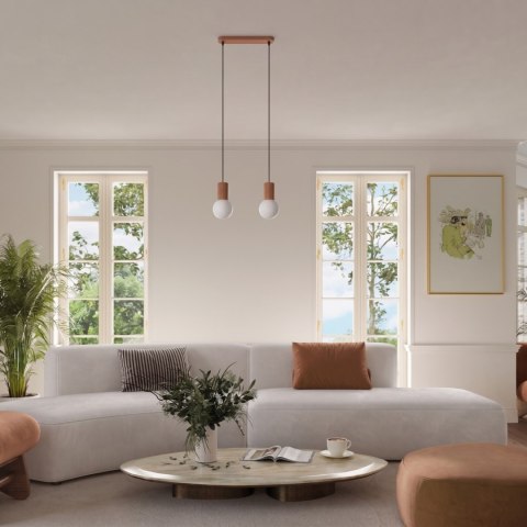 Sollux Lighting Lampa wisząca HALO 3L mocca