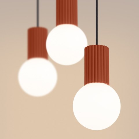 Sollux Lighting Lampa wisząca HALO 3L ochra czerwona