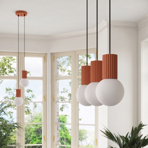 Sollux Lighting Lampa wisząca HALO 3L ochra czerwona