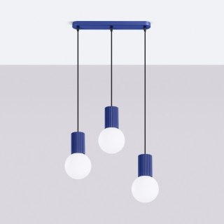 Sollux Lighting Lampa wisząca HALO 3L ultramaryna