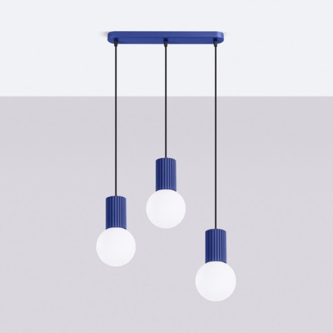 Sollux Lighting Lampa wisząca HALO 3L ultramaryna