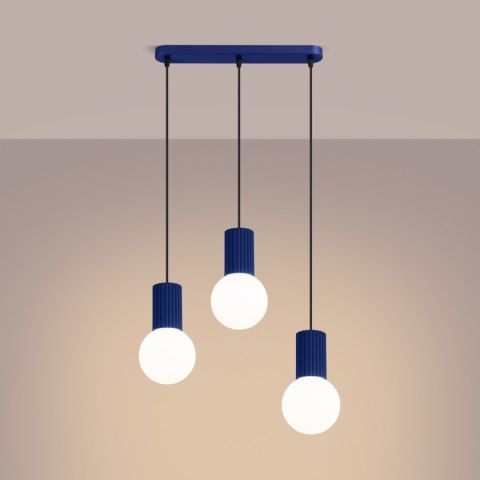 Sollux Lighting Lampa wisząca HALO 3L ultramaryna