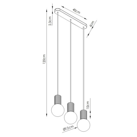 Sollux Lighting Lampa wisząca HALO 3L ultramaryna