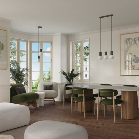 Sollux Lighting Lampa wisząca HALO 3L zielona oliwka