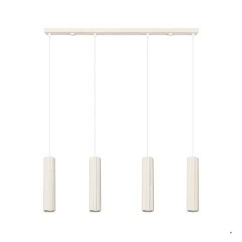 Sollux Lighting Lampa wisząca KARBON 4L beżowy