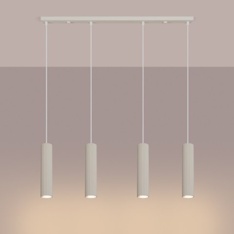 Sollux Lighting Lampa wisząca KARBON 4L beżowy