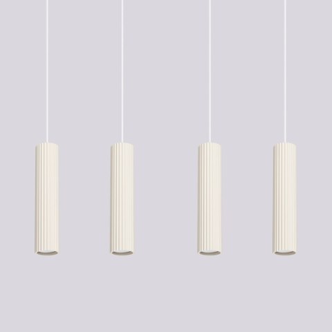 Sollux Lighting Lampa wisząca KARBON 4L beżowy