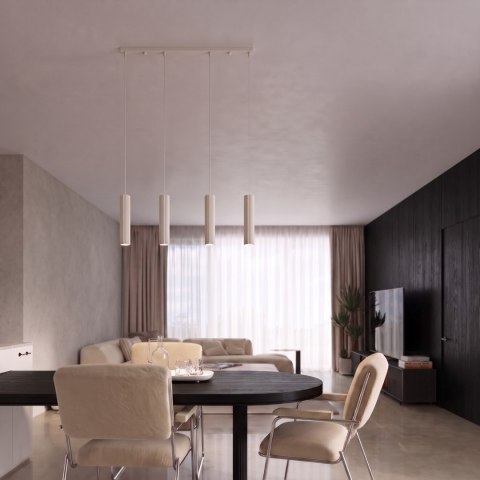 Sollux Lighting Lampa wisząca KARBON 4L beżowy