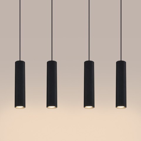 Sollux Lighting Lampa wisząca KARBON 4L czarny
