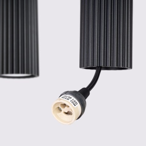 Sollux Lighting Lampa wisząca KARBON 4L czarny