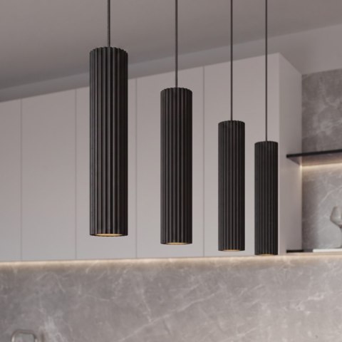Sollux Lighting Lampa wisząca KARBON 4L czarny