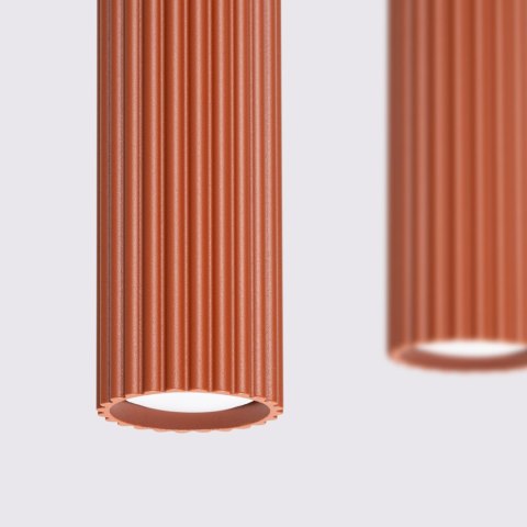 Sollux Lighting Lampa wisząca KARBON 4L ochra czerwona