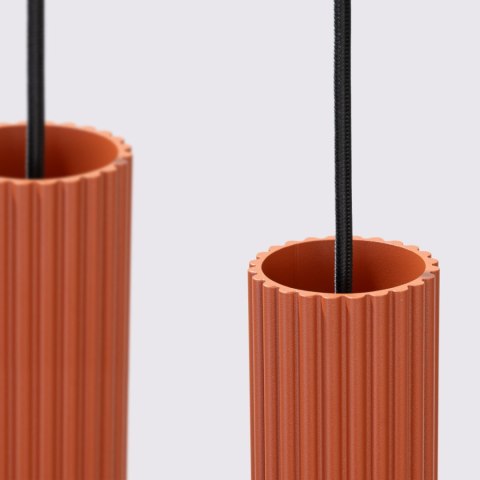 Sollux Lighting Lampa wisząca KARBON 4L ochra czerwona