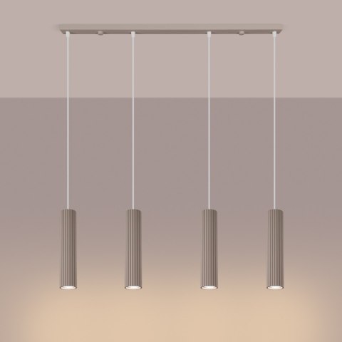 Sollux Lighting Lampa wisząca KARBON 4L taupe