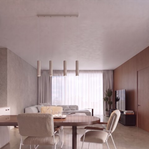 Sollux Lighting Lampa wisząca KARBON 4L taupe