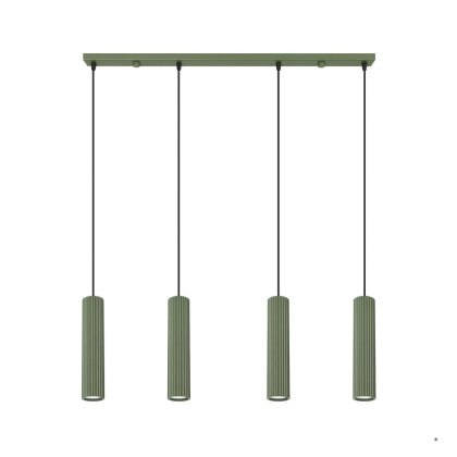 Sollux Lighting Lampa wisząca KARBON 4L zielona oliwka
