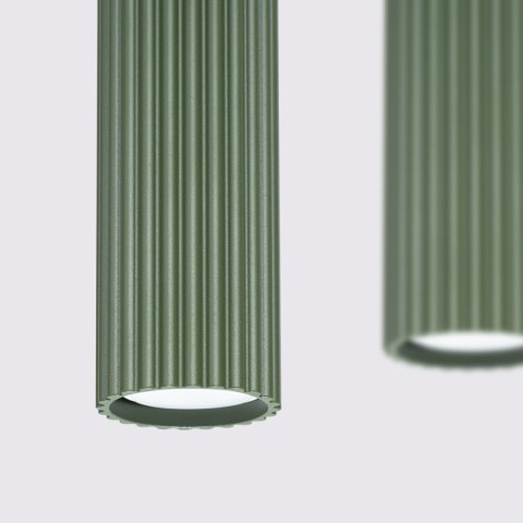 Sollux Lighting Lampa wisząca KARBON 4L zielona oliwka