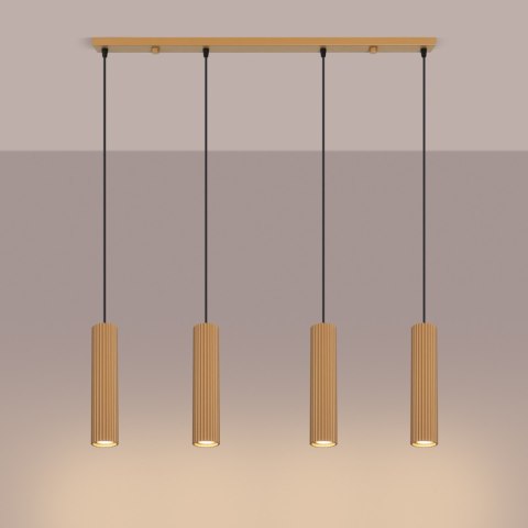 Sollux Lighting Lampa wisząca KARBON 4L złoty