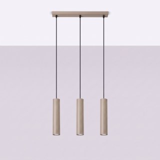 Sollux Lighting Lampa wisząca LAGOS 3L taupe