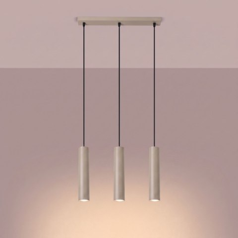 Sollux Lighting Lampa wisząca LAGOS 3L taupe