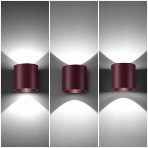 Sollux Lighting Kinkiet ORBIS 1 burgund