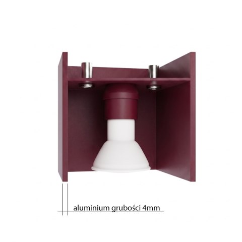 Sollux Lighting Kinkiet QUAD 1 burgund