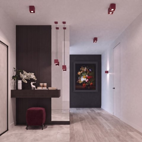Sollux Lighting Kinkiet QUAD 1 burgund