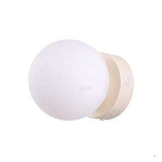 Sollux Lighting Kinkiet YOLI 1 beżowy z włącznikiem