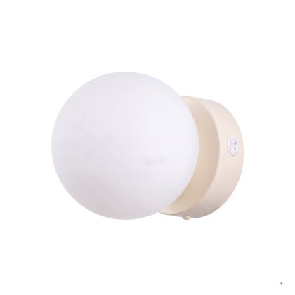 Sollux Lighting Kinkiet YOLI 1 beżowy z włącznikiem