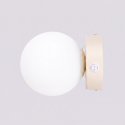 Sollux Lighting Kinkiet YOLI 1 beżowy z włącznikiem