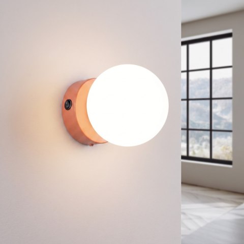 Sollux Lighting Kinkiet YOLI 1 ochra czerwona z włącznikiem