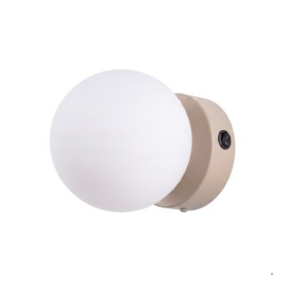 Sollux Lighting Kinkiet YOLI 1 taupe z włącznikiem