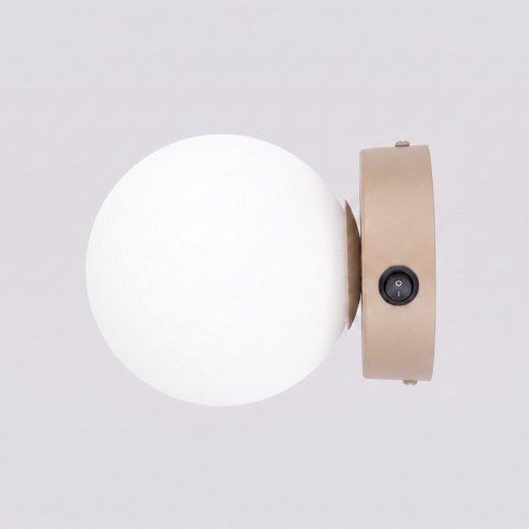 Sollux Lighting Kinkiet YOLI 1 taupe z włącznikiem