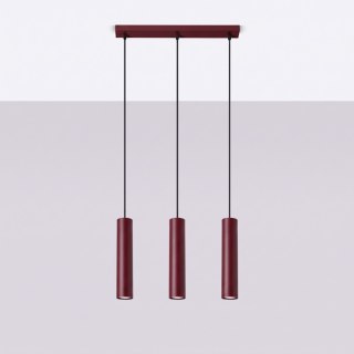 Sollux Lighting Lampa wisząca LAGOS 3L burgund
