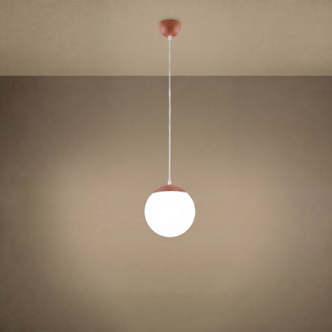 Sollux Lighting Lampa wisząca UGO 20 ochra czerwona