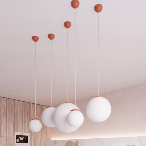 Sollux Lighting Lampa wisząca UGO 20 ochra czerwona