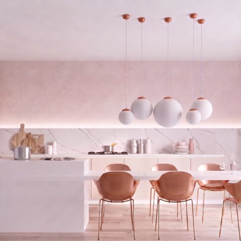 Sollux Lighting Lampa wisząca UGO 20 ochra czerwona