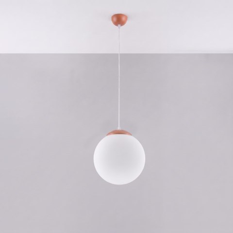 Sollux Lighting Lampa wisząca UGO 30 ochra czerwona