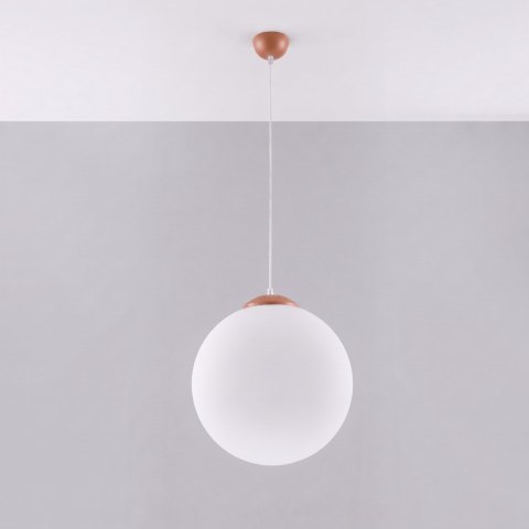 Sollux Lighting Lampa wisząca UGO 40 ochra czerwona
