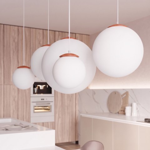 Sollux Lighting Lampa wisząca UGO 40 ochra czerwona