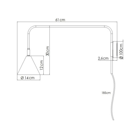 Sollux Lighting Kinkiet NOX żółty