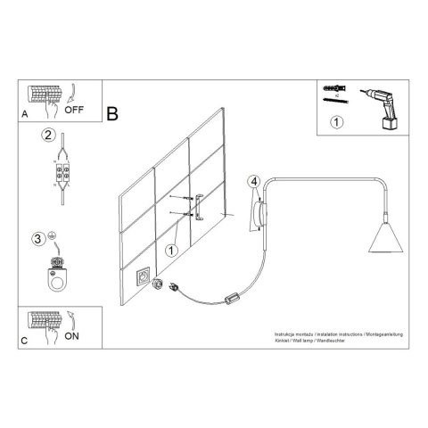 Sollux Lighting Kinkiet NOX żółty